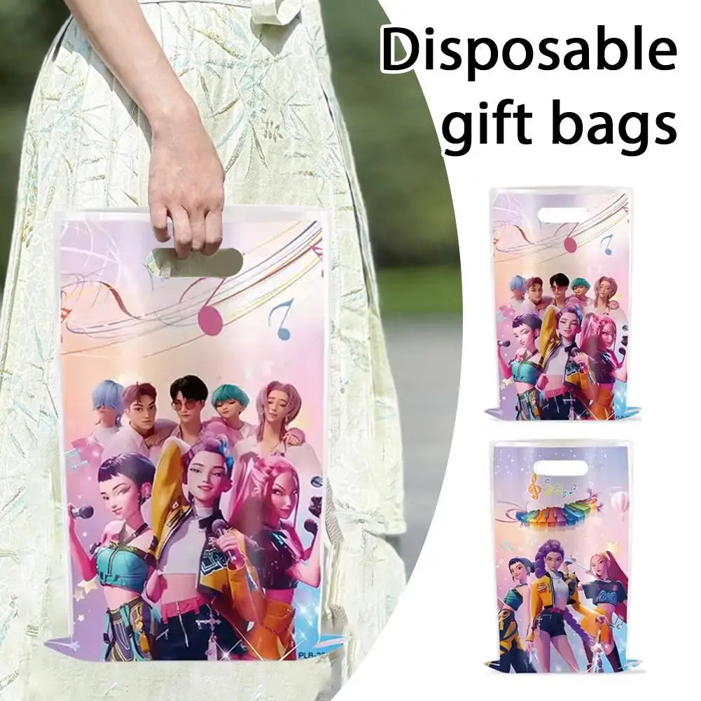 10 Stück K-Pop Dämonenjäger Themen-Party-Geschenktüten Geburtstag Süßigkeitentüten Geschenk Partydekoration