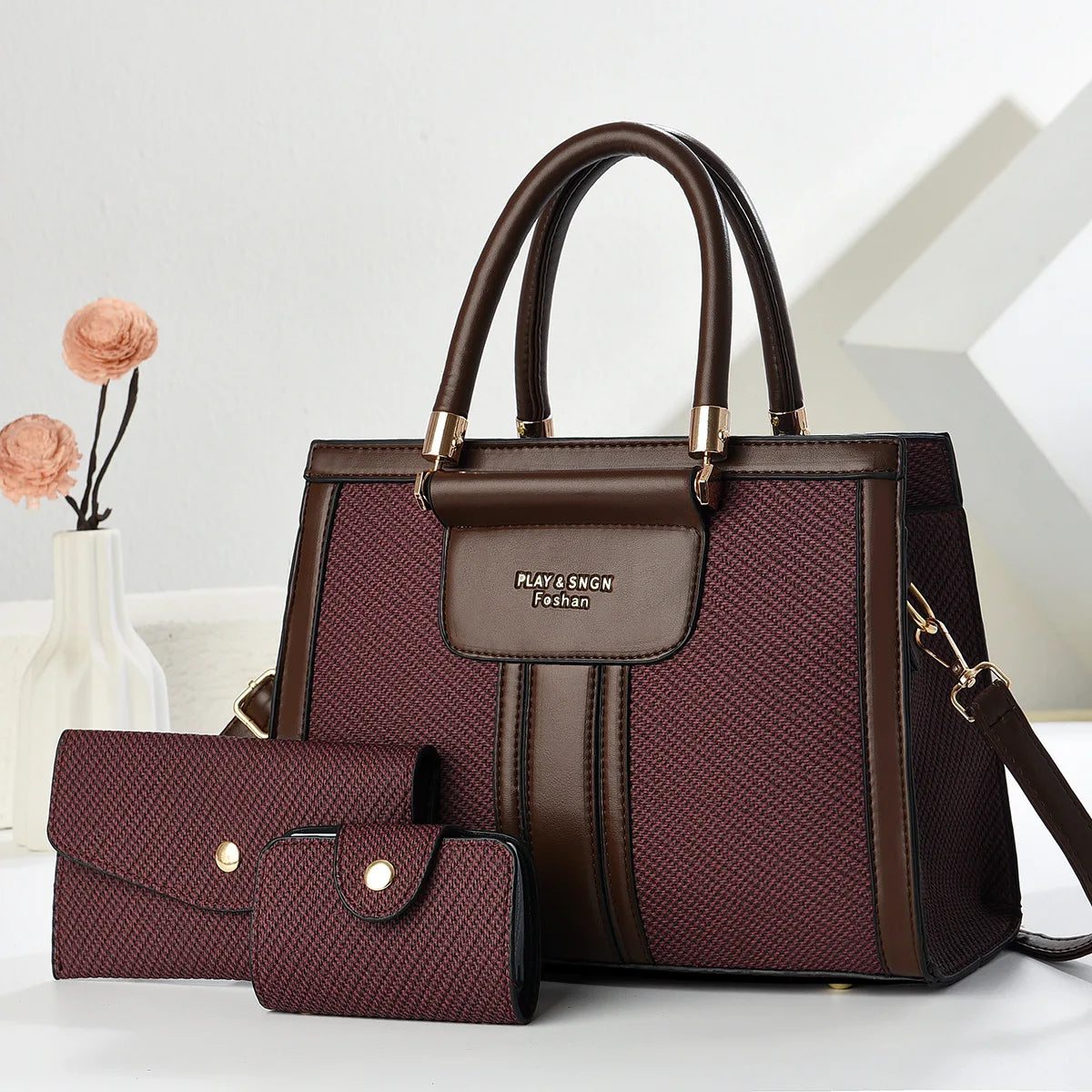 3-teiliges Set Damen Crossbody-Tasche mit einseitigem Schulterriemen 2025 Neues Hot-Handtaschenmodell Große Damenhandtaschen