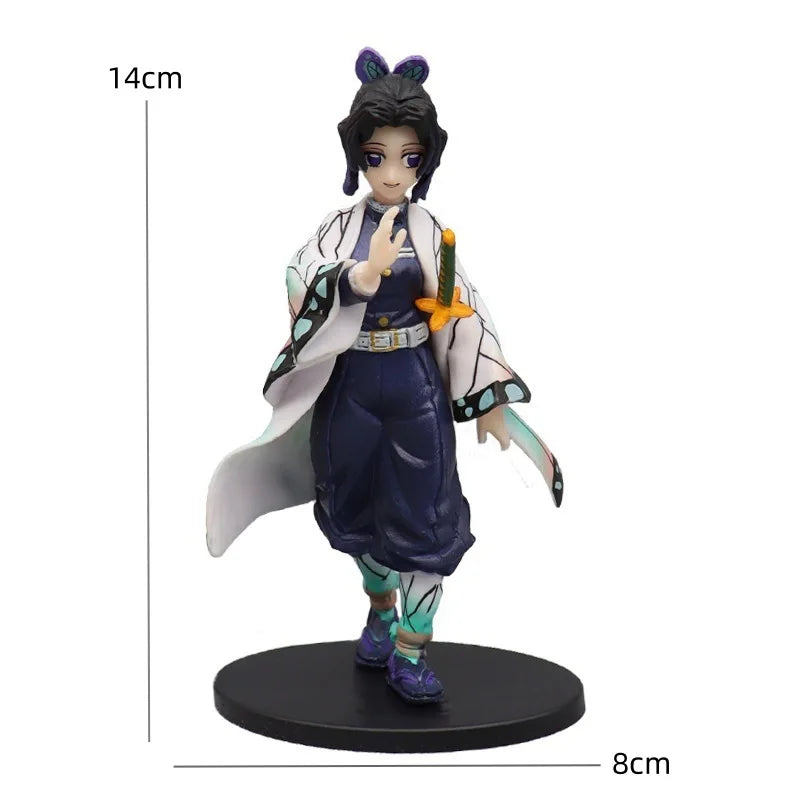 Heißes Demon Slayer Anime Actionfigur Kamado Tanjirou Agatsuma Zenitsu Nezuko Modellspielzeug Kimetsu No Yaiba Krieger Actionfigur