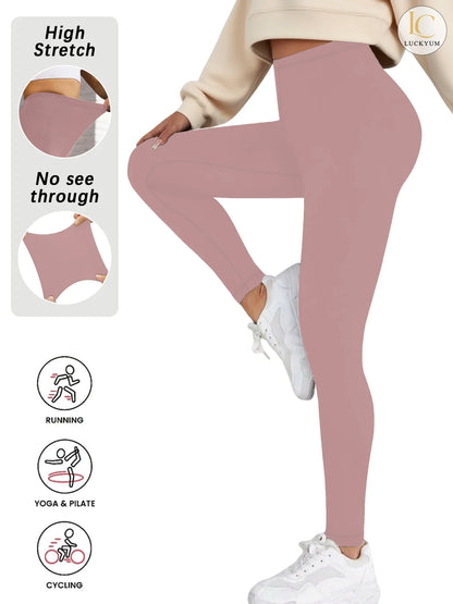 Leggings für Damen in Übergröße aus superweichem Stoff – hohe Elastizität für Yoga, Laufen, Training und lässige Alltagskleidung