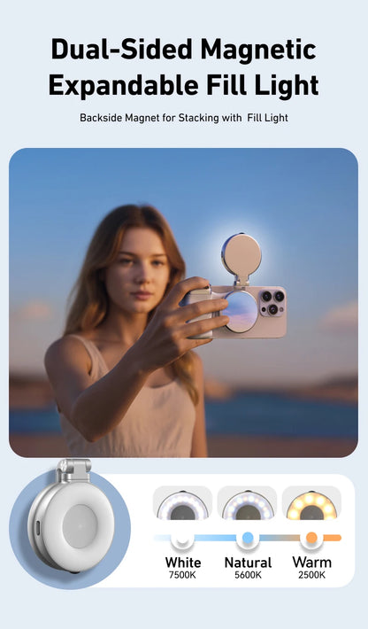 TELESIN Telefon Kamera Aufnahme Handgriff Magnetischer Smartphone-Halter Aufnahmehilfe Fernbedienung Griff für iPhone Android Handy
