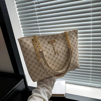 Neue Presbyopie-Handtasche, weiches Leder, große Kapazität, Damen-Tote mit hängendem Zubehör, Schultertasche