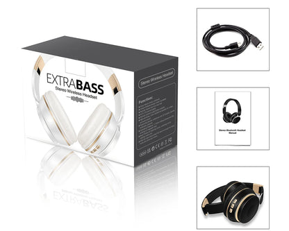 2026 Kabellose Bluetooth-Kopfhörer Stereo-Headset mit SD-Kartenunterstützung und Mikrofon für iPhone, Samsung, Tablet