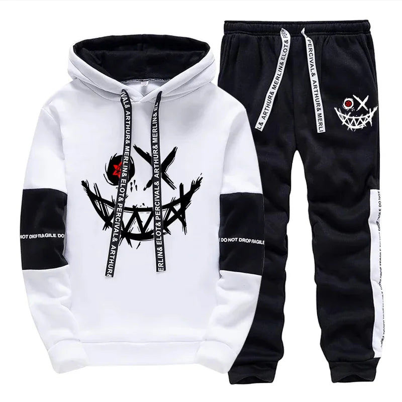 Damen / Herren Einzelteile oder Set ; Trainingsanzug Bedrucktes Sweatshirt + Sweatpants Freizeit Hoodie Hosen Streetwear