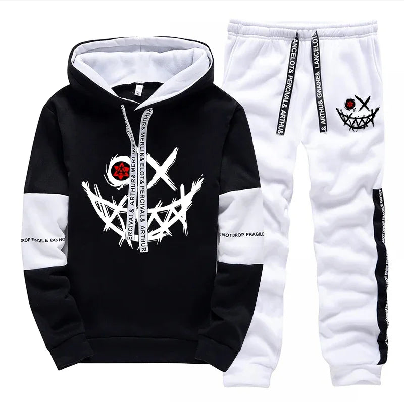 Damen / Herren Einzelteile oder Set ; Trainingsanzug Bedrucktes Sweatshirt + Sweatpants Freizeit Hoodie Hosen Streetwear
