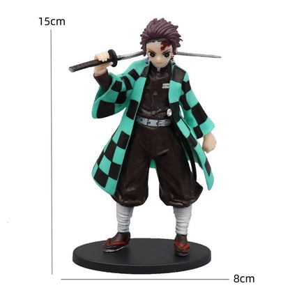 Heißes Demon Slayer Anime Actionfigur Kamado Tanjirou Agatsuma Zenitsu Nezuko Modellspielzeug Kimetsu No Yaiba Krieger Actionfigur