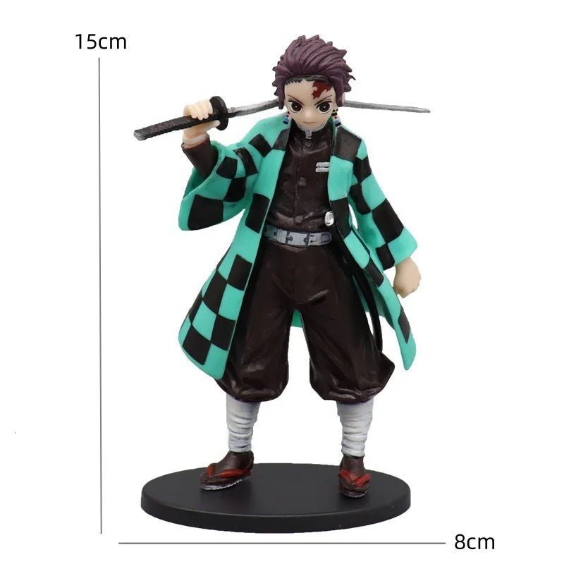 Heißes Demon Slayer Anime Actionfigur Kamado Tanjirou Agatsuma Zenitsu Nezuko Modellspielzeug Kimetsu No Yaiba Krieger Actionfigur