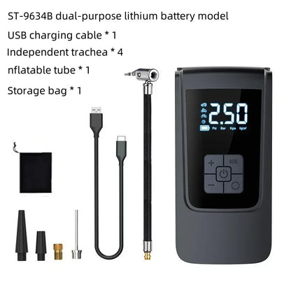 Luftkompressor Luftpumpe für Auto Tragbarer Reifenaufblasgerät Elektrische Motorradpumpe Luftkompressor für Auto, Motorräder, Fahrräder