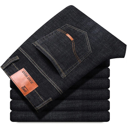 Neue Herren Leichte Luxus-Stretch-Slim-Fit-Hose Bequeme Weiche Business-Mode Gerade Lässige Denim-Hosen Herrenmarke Kleidung
