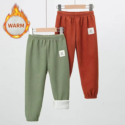 1 oder 2  Stück Herbst- und Winter-Kinder-Sporthose mit Nadelstreifen für Jungen und Mädchen, dick und warm