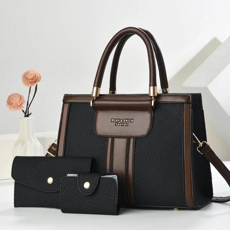 3-teiliges Set Damen Crossbody-Tasche mit einseitigem Schulterriemen 2025 Neues Hot-Handtaschenmodell Große Damenhandtaschen