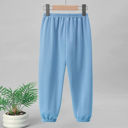 Kinder Mehrfarbige Saisonale Freizeit-Sporthose für Jungen und Mädchen Herbst Solide Farbe Modische Lockere Sweatpants
