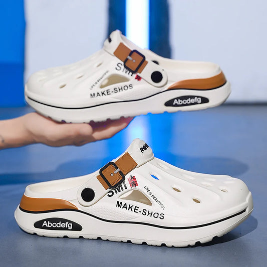 Sandalen Herren Strandpantoffeln Dicke Sohle Rutschfeste Sandalen Wasserschuhe für Damen Klassische Mules Sneaker Sandale Outdoor