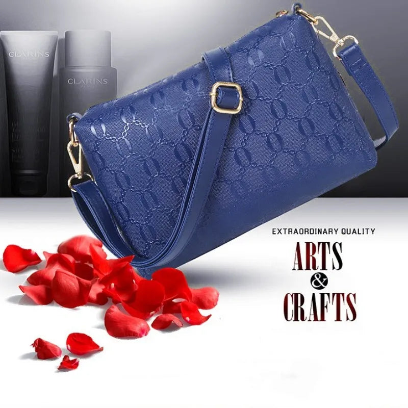 Damenhandtaschen 3-teiliges Set Damen Schultertasche Modische Geldbörse Vintage Kunst-Leder Tasche Handtasche mit großer Kapazität Schräg Schultertasche