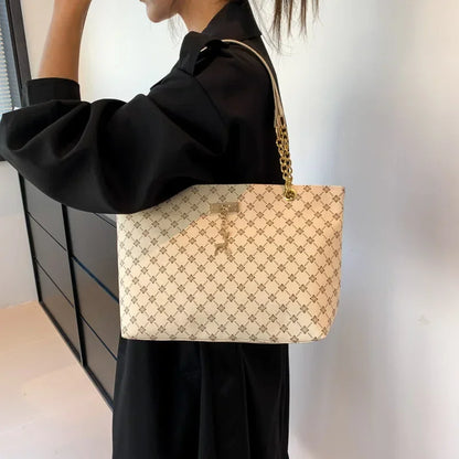 Summer High-Quality PU Leather Fashion Large Capacity Shoulder-Armpit Women's Bag Work Student Travel Ladies Retro Handbag Tote