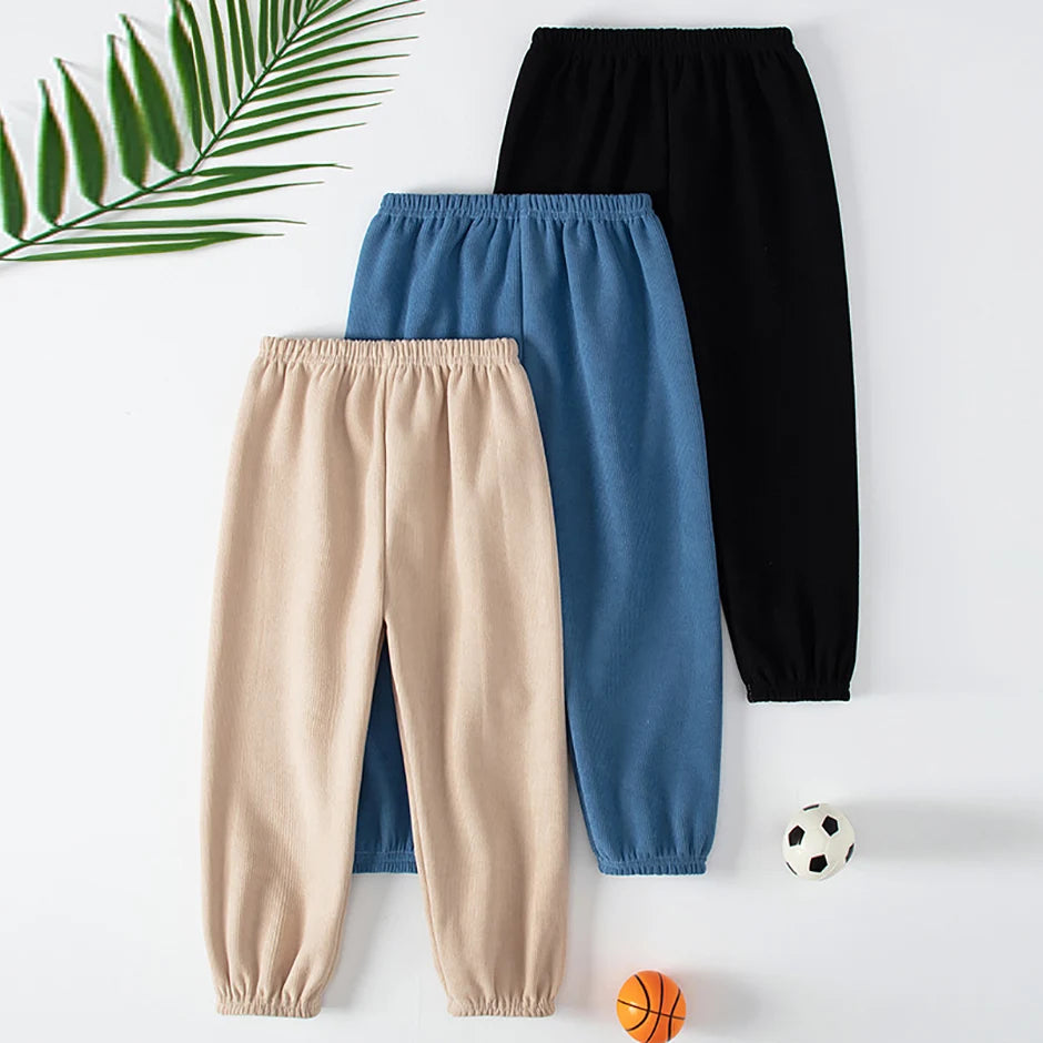 1 oder 2  Stück Herbst- und Winter-Kinder-Sporthose mit Nadelstreifen für Jungen und Mädchen, dick und warm