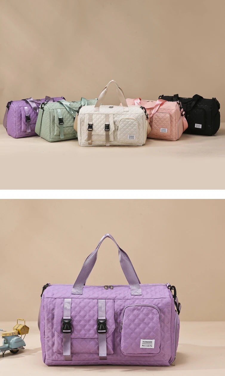 Langlebige Nylon-Reisetasche, tragbare Sport- und Fitness-Tasche , Schulter-Duffel-Trainingsbag, geräumig, Argyle