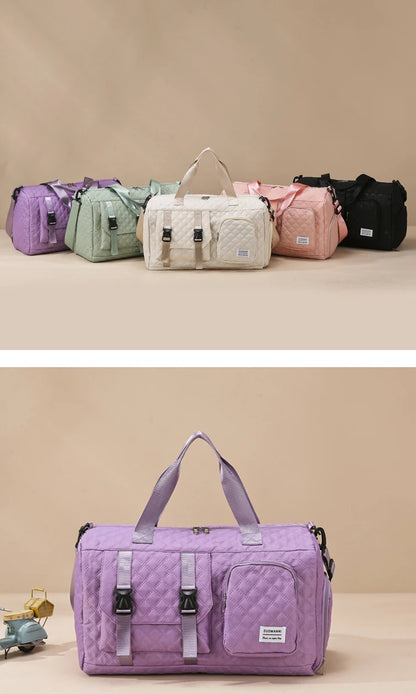 Langlebige Nylon-Reisetasche, tragbare Sport- und Fitness-Tasche , Schulter-Duffel-Trainingsbag, geräumig, Argyle