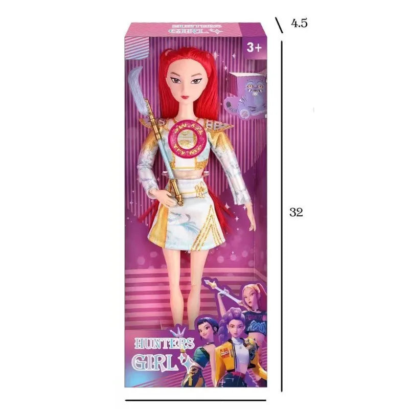 1-3 Stück KPOP Demon Hunter Mädchen Gruppen Waffen Zubehör Licht Musik Themenlied 29 cm Puppe Figur Spielzeug Geschenk für Kinder Anime