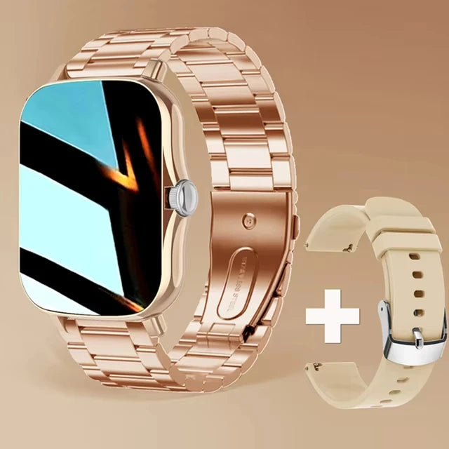 LAXASFIT 2025 Neue Herren Smartwatch Damen Geschenk Voller Touchscreen Sport Fitness Uhr Bluetooth-Anruf Smartwatch
