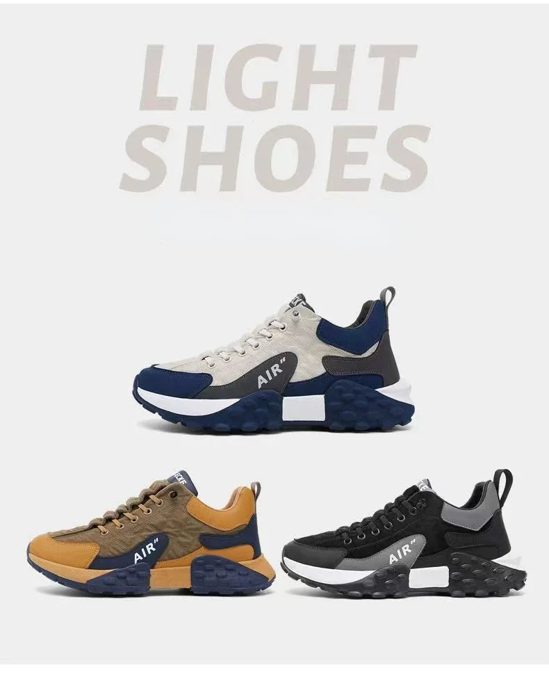 Dicke Sohle Herrensneaker Mode Herren Schuh Vielseitiger Vulkanisierter Schuh Schnürschuh Outdoor-Laufschuhe Rutschfest Zapatillas de Hombre