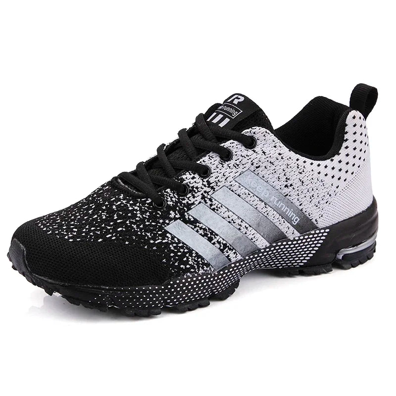 Neue Herren- und Damen-Sportschuhe mit fliegendem Mesh-Obermaterial für Frühling und Sommer, atmungsaktiv, bis EU Grösse 45.5