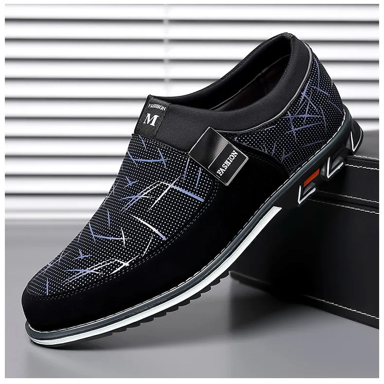Business-Lederschuhe für Herren 2025 Neue Komfort-Trend Flache Arbeitsschuhe Freizeit-Mokassins Sneaker zum Hineinschlüpfen Große Herren-Loafer