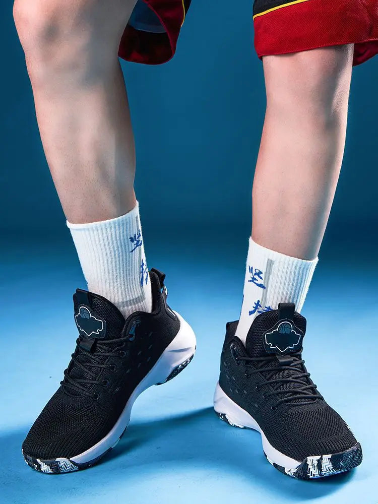 Hochwertige Herren-Basketballschuhe Marke Herren Sneakers Luxuriöses Design Mesh Atmungsaktive Sportschuhe High-Top Rutschfeste Freizeitschuhe