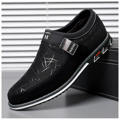 Business-Lederschuhe für Herren 2025 Neue Komfort-Trend Flache Arbeitsschuhe Freizeit-Mokassins Sneaker zum Hineinschlüpfen Große Herren-Loafer