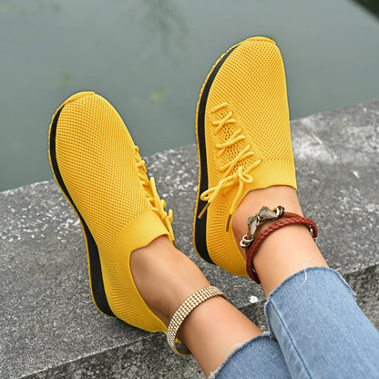Damen Freizeitschuhe Mode Atmungsaktive Laufnetz-Flats Sneaker