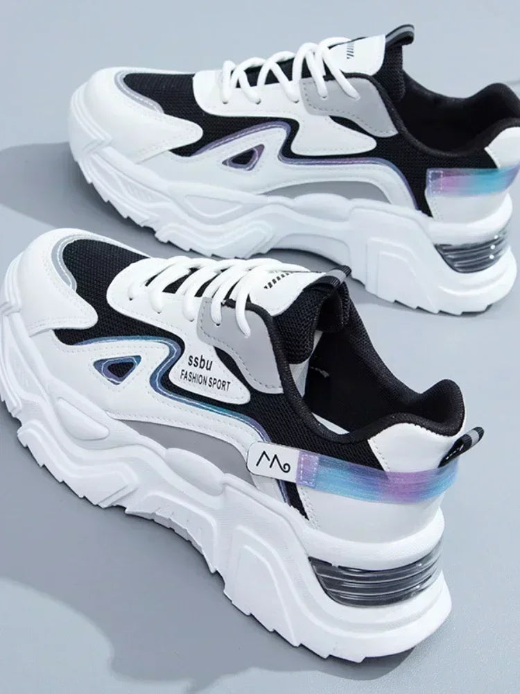 2025 Turnschuhe Damen Plateau Flache Schuhe Damenschuhe Grün Lässige Trainer Damen Chunky Sneaker Damenschuhe