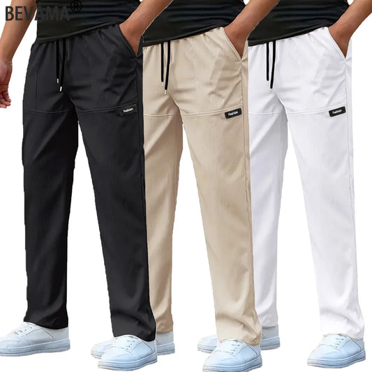 Herren Leichte Hosen Lässige Locker Sitzende Sporthosen Herren Lässige Dünne Gerade Beinhosen Männliche Mode Outdoor Jogginghosen