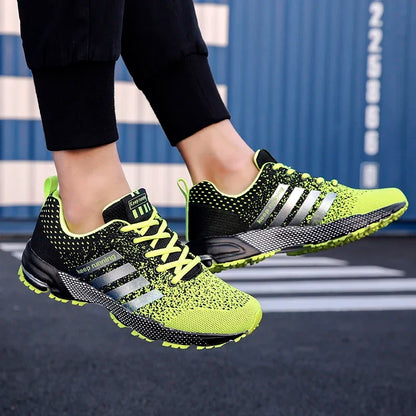 Neue Herren- und Damen-Sportschuhe mit fliegendem Mesh-Obermaterial für Frühling und Sommer, atmungsaktiv, bis EU Grösse 45.5