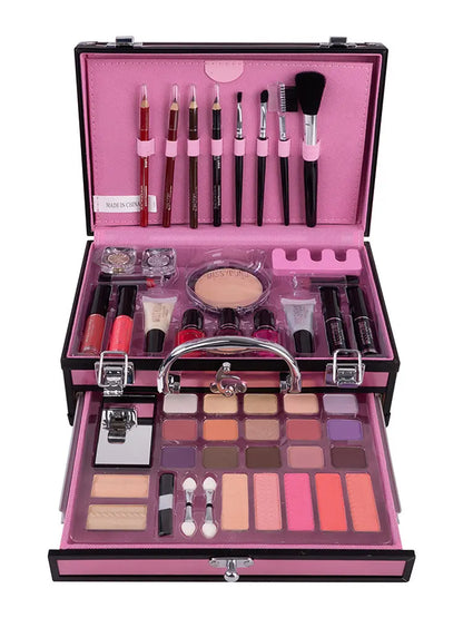 Make-up Starter-Set Professionelle Make-up Sets mit transparentem Etui Urlaub Schönheitsgeschenk-Set Starter-Kosmetik Vollständige Sets für Frauen