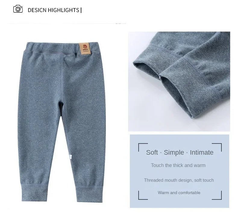 Kinder-Fleecepants in großer Größe, warme Unterhose für Jungen und Mädchen, Winter-Velours-Leggings, Kinder-Baby-Basishose, verdickte lange Unterhosen