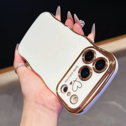 Side Love Elektrobeschichtetes Case für iPhone 17 Pro Max, 17 Air, 16, 15, 14 Plus, 13, 12, 11 Pro Max, 17Pro Max Cover, stoßfestes Bumper-Linsen-Case