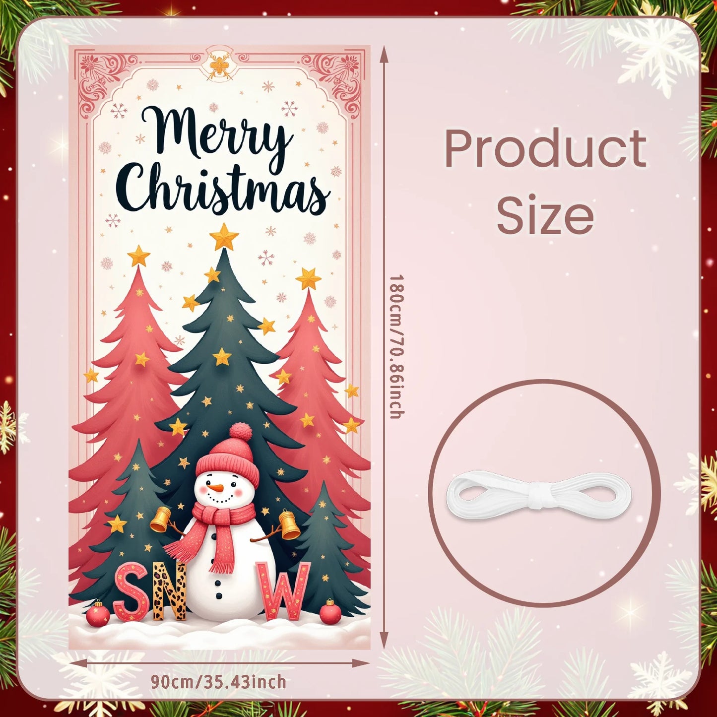 Weihnachts-Flaggenbanner für die Veranda, Türbanner, Weihnachtsdekorationen für Zuhause 2025, Ornamente, Weihnachtsgeschenke, Navidad, Neujahrsdekoration 2026