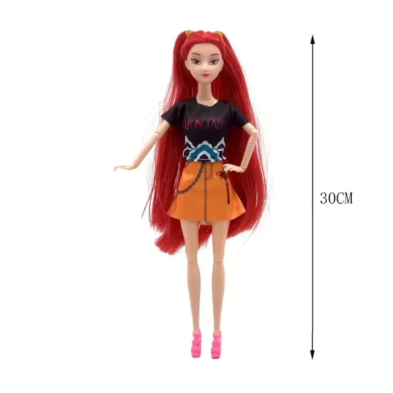 30cm Puppen Spielzeug Kpop Dämonenjäger Actionfigur Spielzeug Rumi Mira Zoey Schöne Prinzessin Babymädchen Puppen Kunststoff DIY Spielzeug für Mädchen