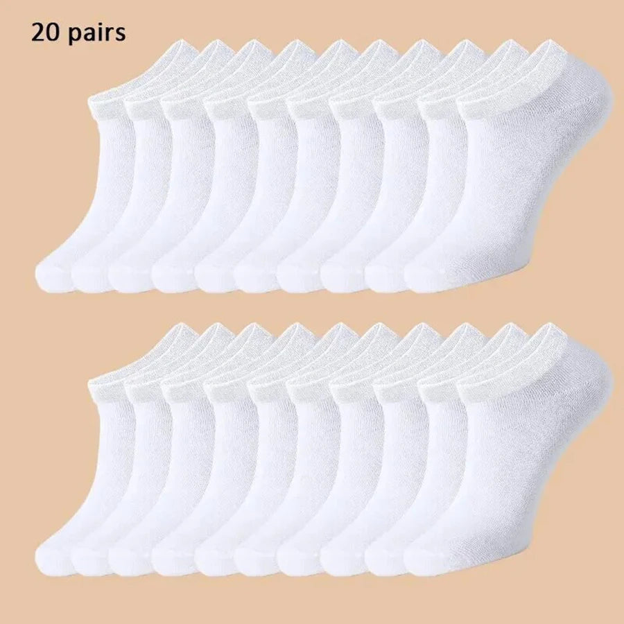 10/12/20/40 Paar One Size (EU 38-44) Unisex Bootssocken Business Sport Schweißaufnahme Sommer Herbst Einfarbig Weiche Knöchelsocken Ohne Fusseln