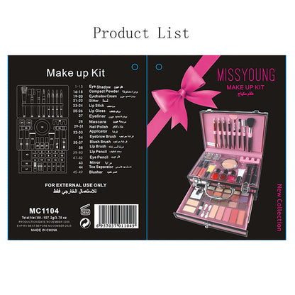 Make-up Starter-Set Professionelle Make-up Sets mit transparentem Etui Urlaub Schönheitsgeschenk-Set Starter-Kosmetik Vollständige Sets für Frauen
