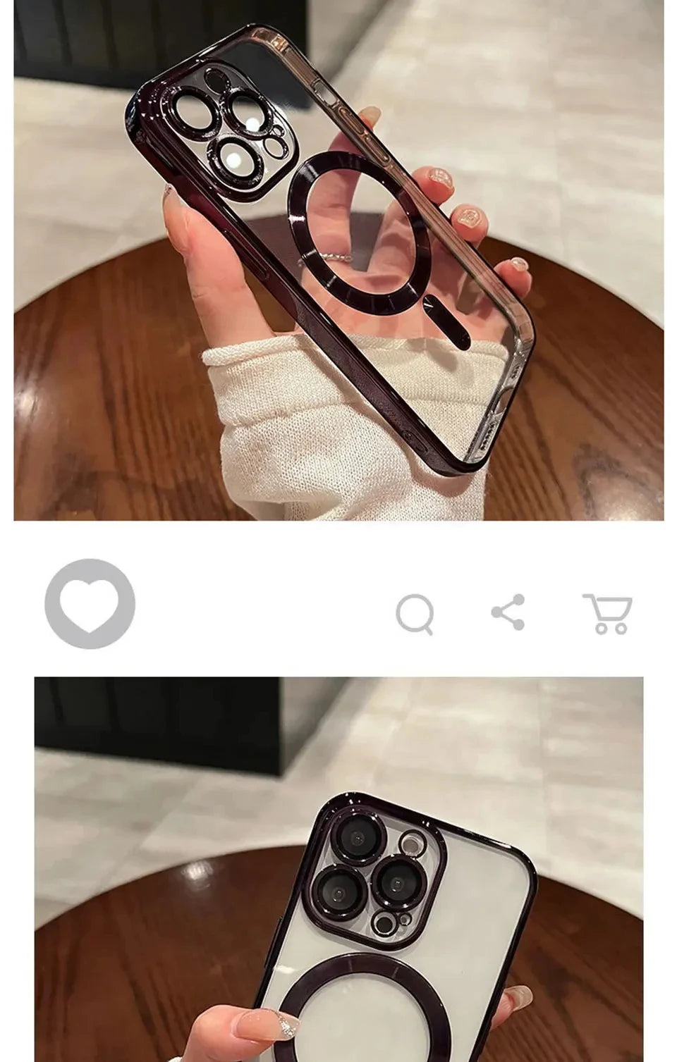 Verchromtes weiches TPU-Case mit vollständigem Linsenschutz für iPhone 13 14 12 11 15 Pro Max Plus Magsafe magnetische Handyhülle kabelloses Ladecover