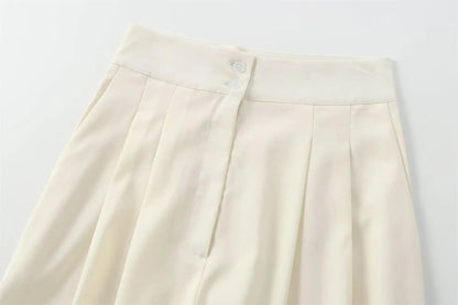 TFMLN Fashion Damenanzug Hosenanzüge Ärmelloses V-Ausschnitt Top mit Gürtel Gerade Hose Set 2025 Frühling Sommer Büro 2-teiliger Set