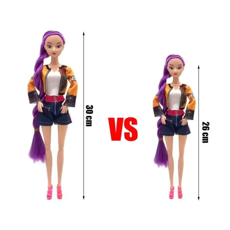 30cm Puppen Spielzeug Kpop Dämonenjäger Actionfigur Spielzeug Rumi Mira Zoey Schöne Prinzessin Babymädchen Puppen Kunststoff DIY Spielzeug für Mädchen