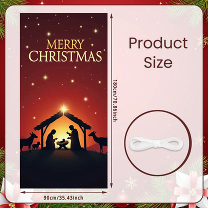 Weihnachts-Flaggenbanner für die Veranda, Türbanner, Weihnachtsdekorationen für Zuhause 2025, Ornamente, Weihnachtsgeschenke, Navidad, Neujahrsdekoration 2026