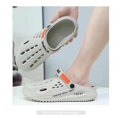 Klassische Clog Herren Freizeit Sandalen Unisex Geschlossene Zehen Slip-Ons Outdoor Herren Atmungsaktive Strand Schuhe Hausschuhe