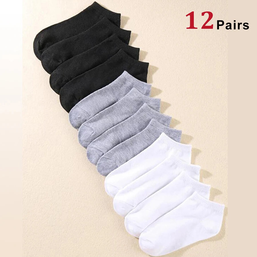 10/12/20/40 Paar One Size (EU 38-44) Unisex Bootssocken Business Sport Schweißaufnahme Sommer Herbst Einfarbig Weiche Knöchelsocken Ohne Fusseln