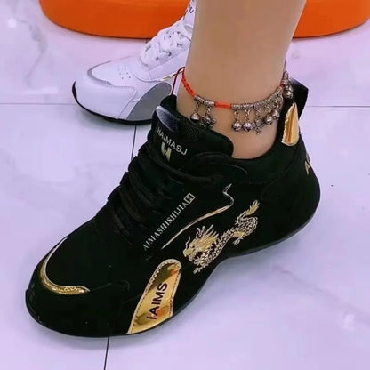 Designer-Sneaker für Frauen, Sommer, Leder, wasserdicht, lässige Sportschuhe, leicht, atmungsaktiv, rutschfeste Plateau-Schuhe