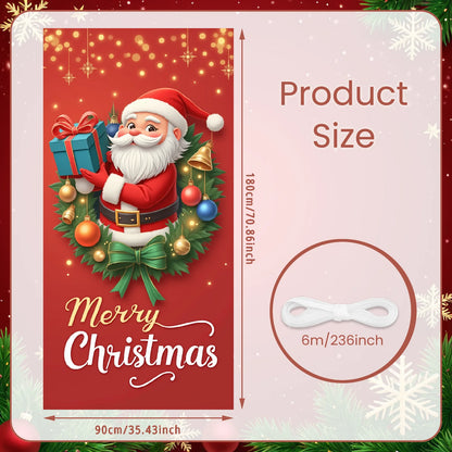 Weihnachts-Flaggenbanner für die Veranda, Türbanner, Weihnachtsdekorationen für Zuhause 2025, Ornamente, Weihnachtsgeschenke, Navidad, Neujahrsdekoration 2026