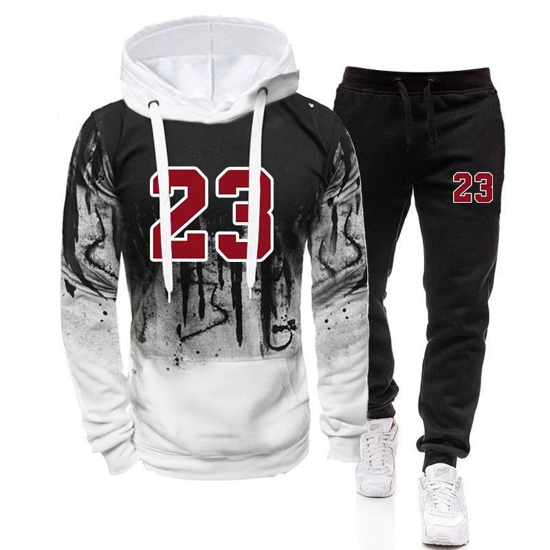 Lässige Kapuzenpullover Jogging-Sweatshirts für Männer Top-Mode Bequeme Herbst-Winter-Alltagskleidung Sport-Sweatpants