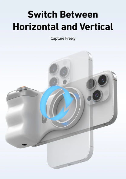 TELESIN Telefon Kamera Aufnahme Handgriff Magnetischer Smartphone-Halter Aufnahmehilfe Fernbedienung Griff für iPhone Android Handy